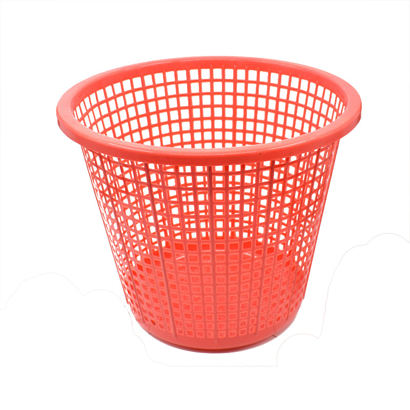 One yuan toilet trash can color plastic hollow drain home office kitchen wastepaper basket department store trash can