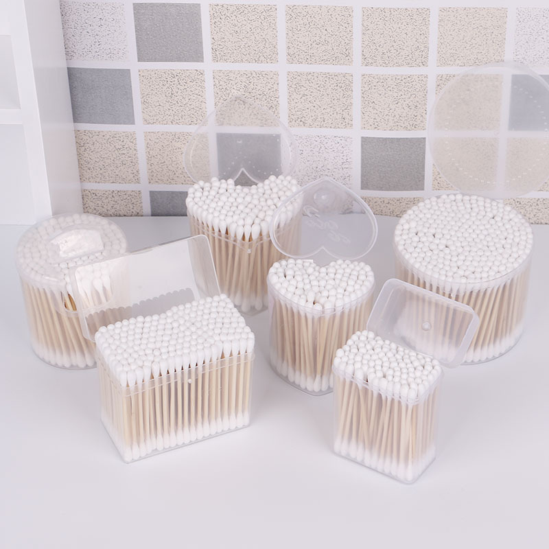 Factory direct 150 boxed paper card double-headed cotton swabs disposable makeup cotton swabs clean cotton swabs a generation of hair