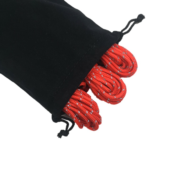3mm umbrella rope bag outdoor tent rope canopy tent accessories aluminum alloy double hole wind rope buckle 4 meters a 6 pack
