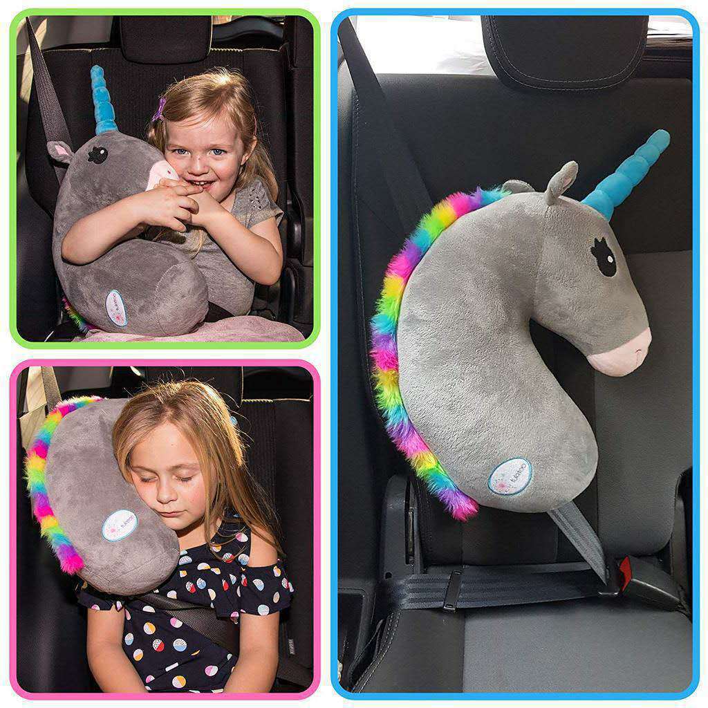 Pernă de dormit cu centură de siguranță auto pentru copii Unicorn_voghion.com