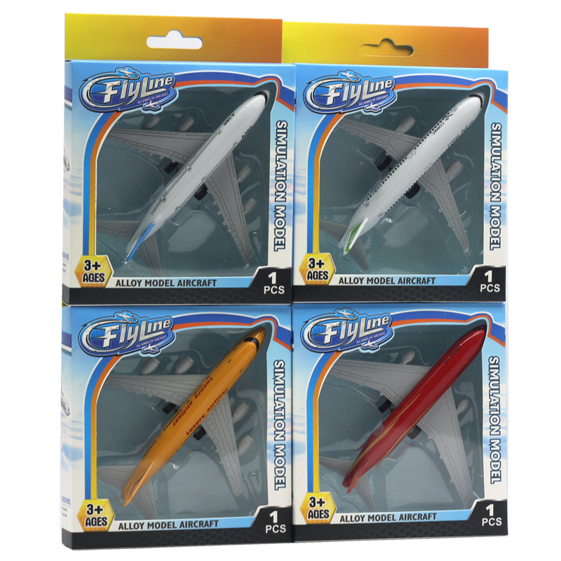 Four Alloy Huili Aircraft 13.7cm Boeing A 380 777 C919 Model Cross-border Hot Selling Stall