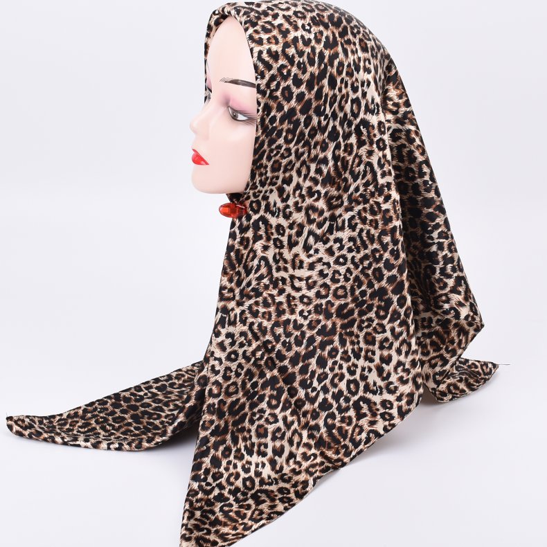 Spring New leopard print small leopard dot silk scarf 90*90 satin square silk scarf wholesale
