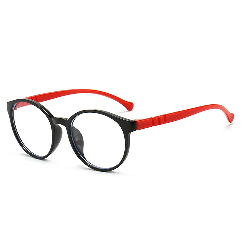 新款儿童防蓝光眼镜 时尚轻巧护目镜 圆形儿童平光眼镜架批发