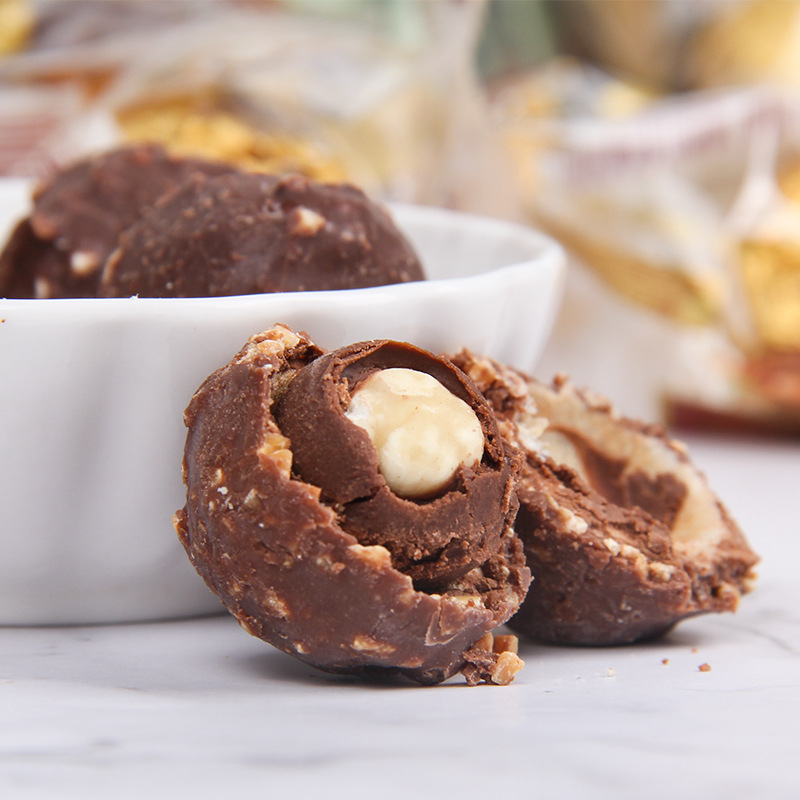 Nut Sandwich Chocolate Jinsha Chocolate Ball Wedding Wedding Candy Chocolate Office Snack Hand Gift
