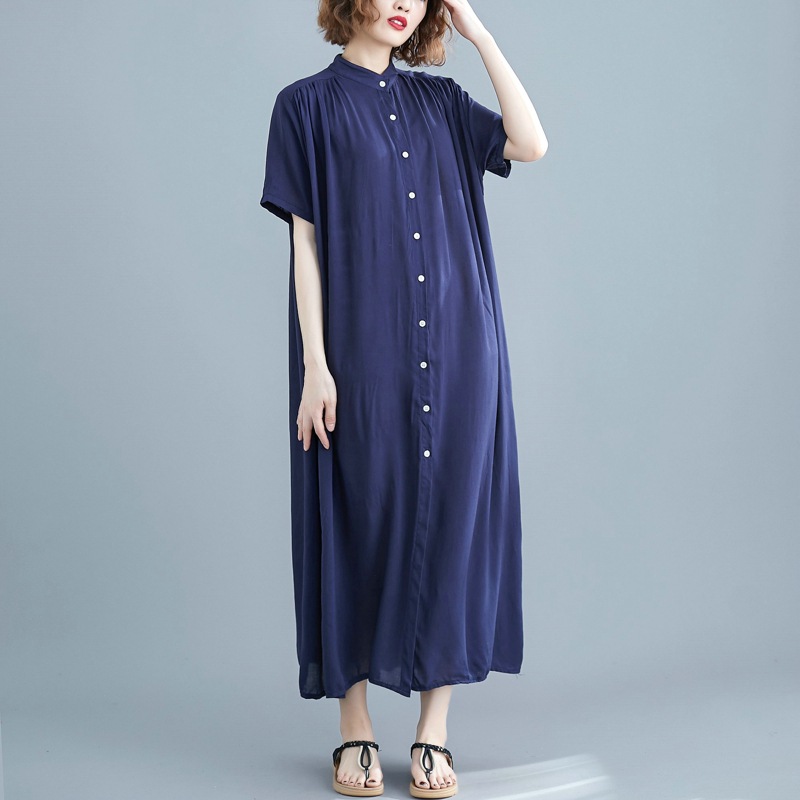  new summer style literary comfortable slim long cardigan sun protection shirt cotton and linen large size shirt dress for women