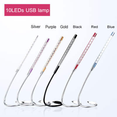 Spot direct selling usb metal 10 lights laptop keyboard lighting led dormitory reading night light