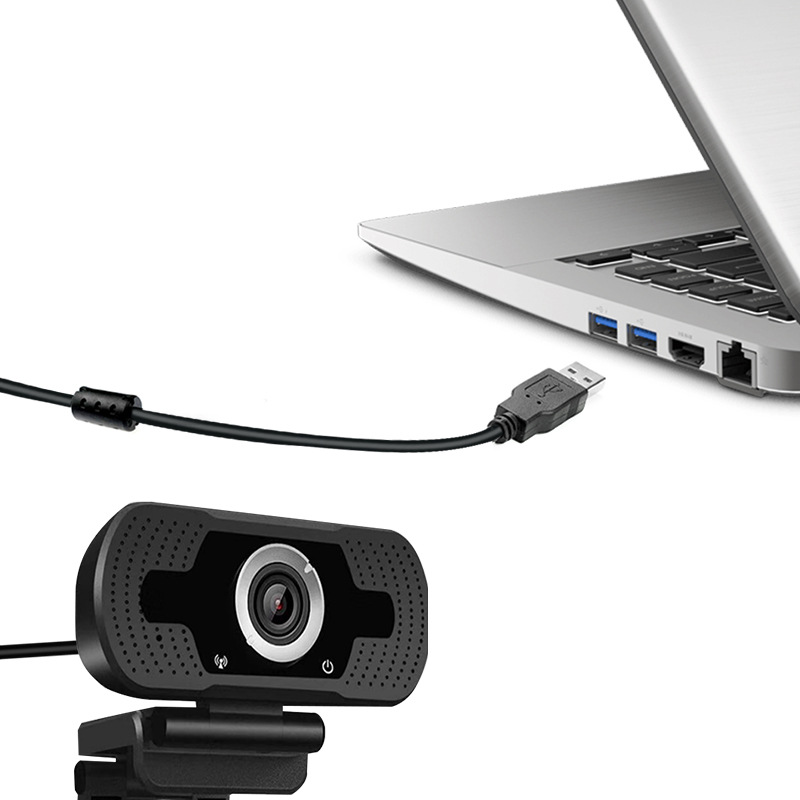 1080p HD USB computer camera built-in microphone driver-free live online class camera spot W8