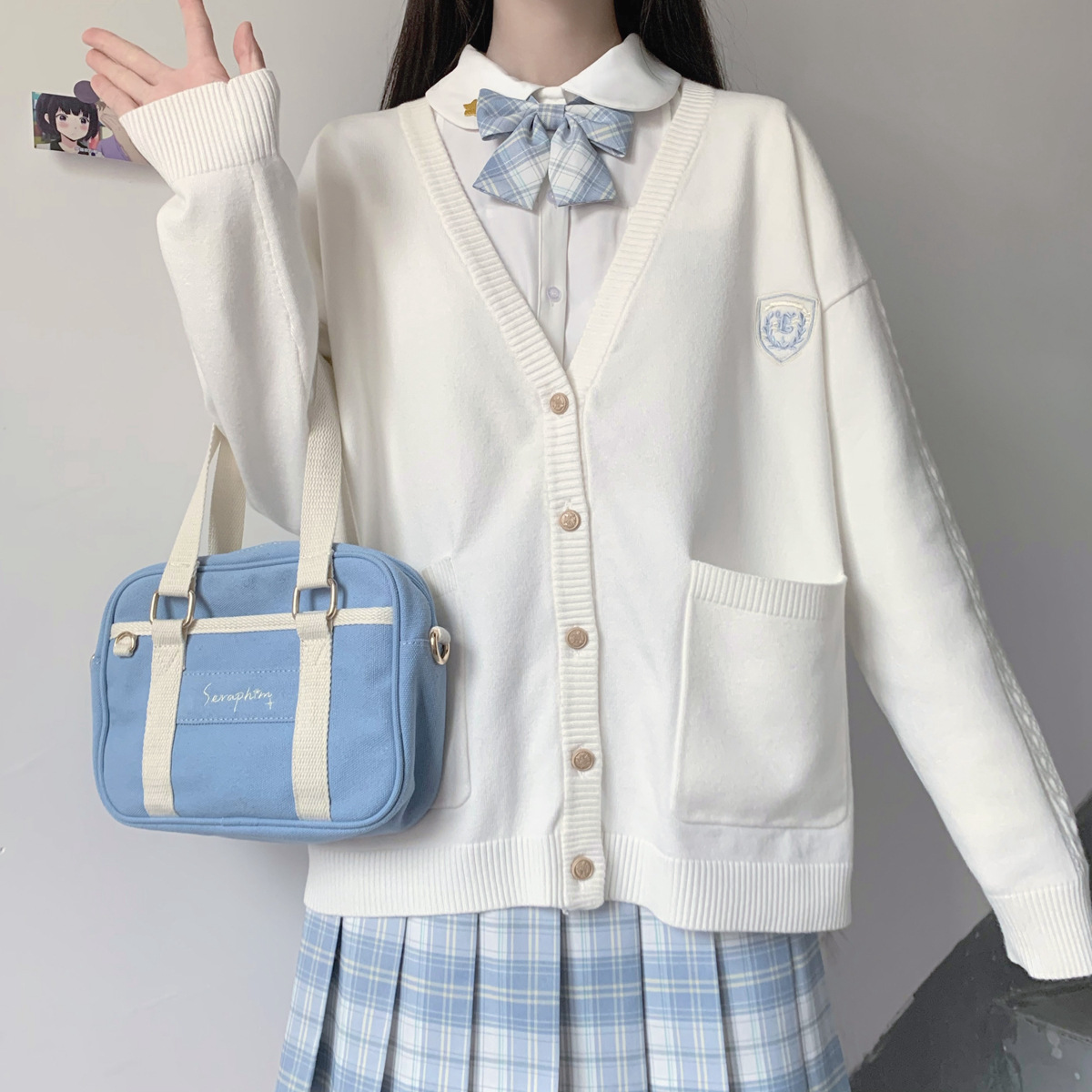 Yan Mu Xi Sui Yin University Original jk Uniform Cardigan Sweater Twist Knitwear Autumn Women's New