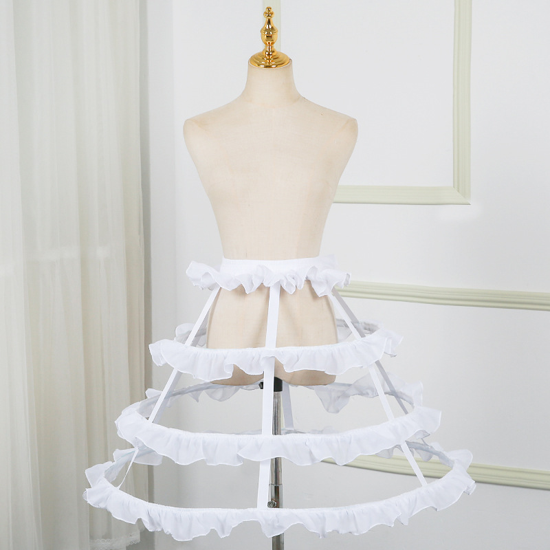 Factory wholesale foreign trade three-circle Birdcage hollow skirt adjustable Bell 3-layer hollow Birdcage flounced skirt