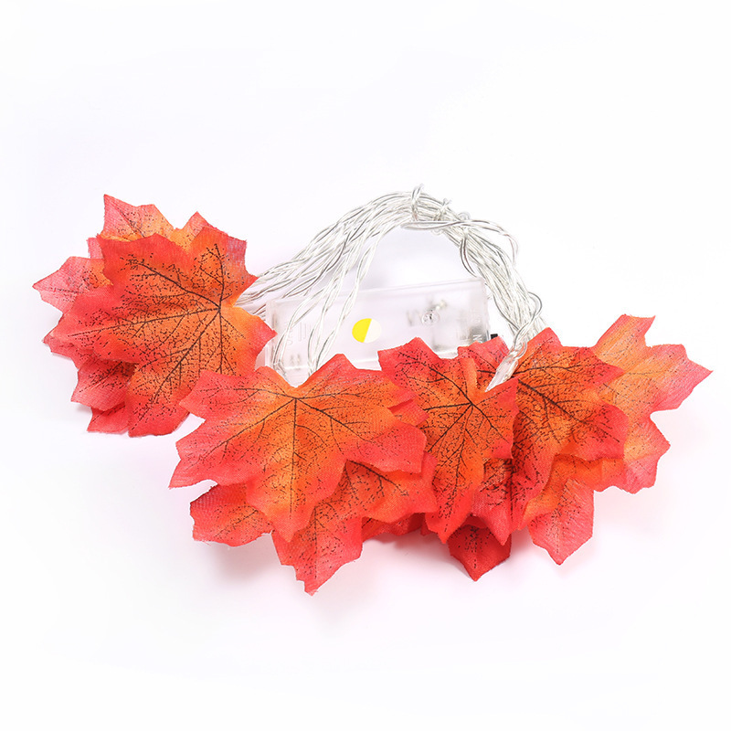 Amazon Hot Sale led Light String Simulation Maple Leaf Rose Plumeria Light String Christmas Holiday Room Decorative Light