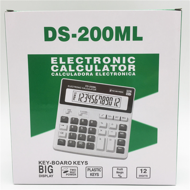 銀行財務辦公會計收銀出納商務計算器DS-200ML禮品LOGO廣告計算機