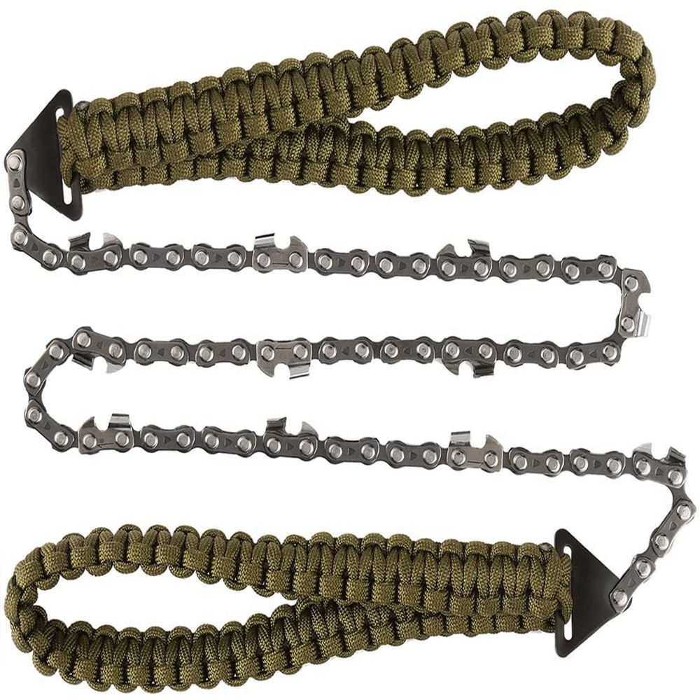 Outdoor umbrella rope hand pull chain saw garden logging chain saw convenient folding chain saw outdoor survival wire saw