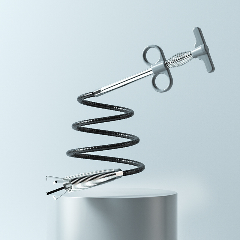 Drain Pipe dredger with claw hook steel wire spring sewer tool toilet vegetable washing pool pipe dredger