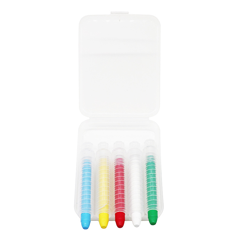Water soluble chalk case Holder environmental protection plastic rotating chalk holder transparent dust-free chalk case Factory Direct sale