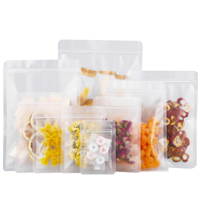 Plastic Self-sealing Bag Translucent Food Frosted Seal Bag with logo Fruit Tea Seal Bag Frosted Seal Bag