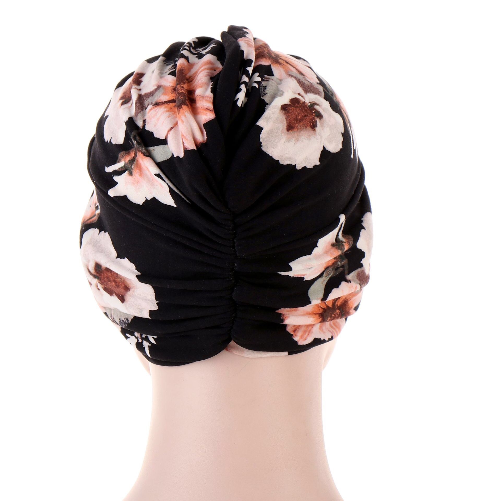 Amazon new floral twisted headscarf cap toe cap printed camouflage Muslim headscarf cap toe cap