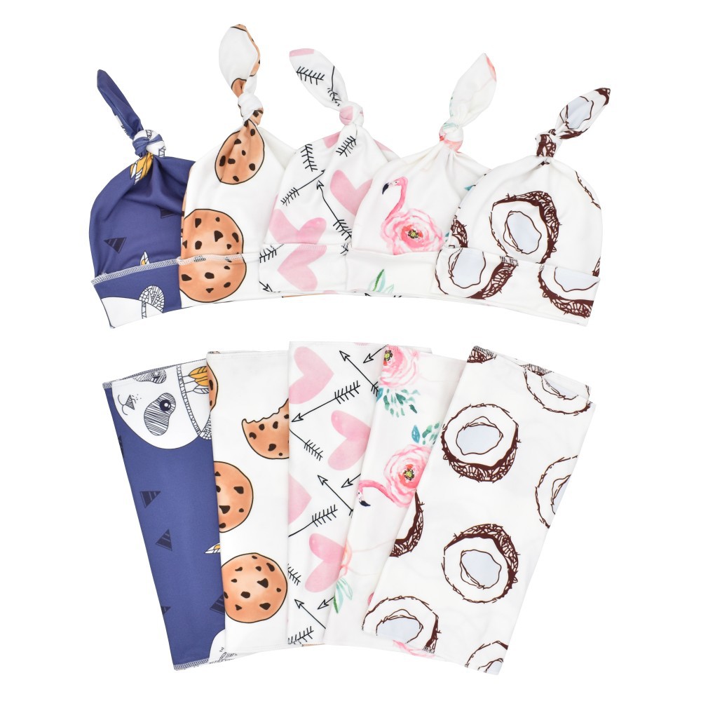 Cross-border European and American Baby Sleeping Bag Baby Anti-startling Bag Towel Super Soft Elastic Baby Cocoon Sleeping Bag Fetal Hat Set