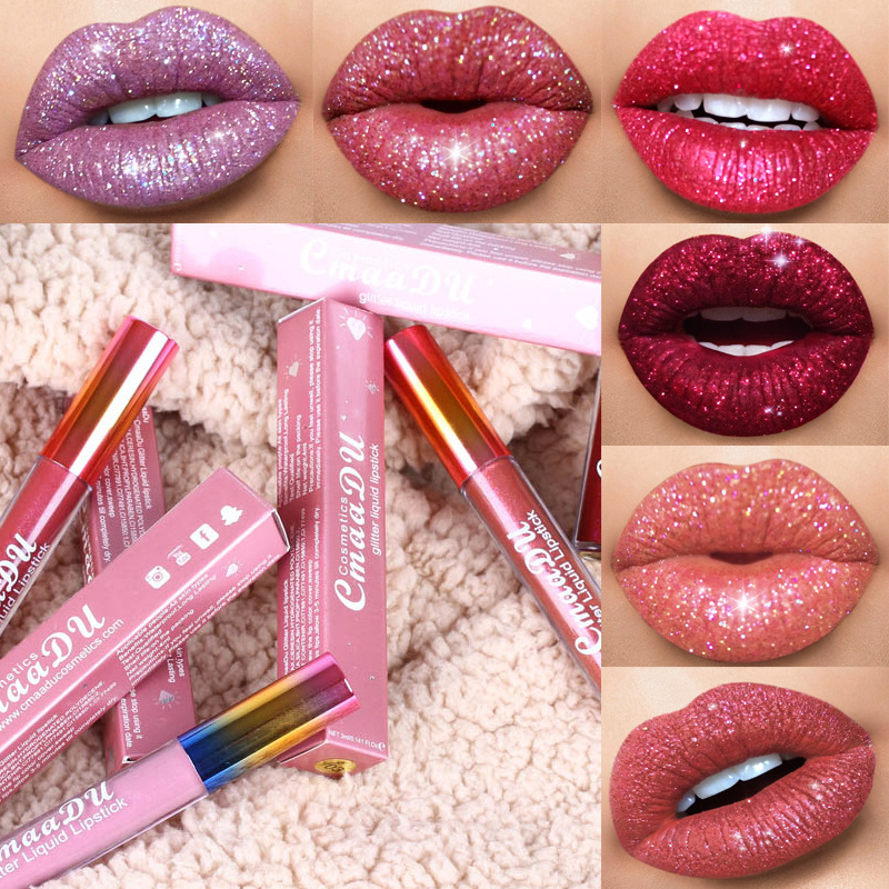 Makeup CD Diamond lip glaze magic color shiny matte metal lip gloss lipstick wish foreign trade cross-border