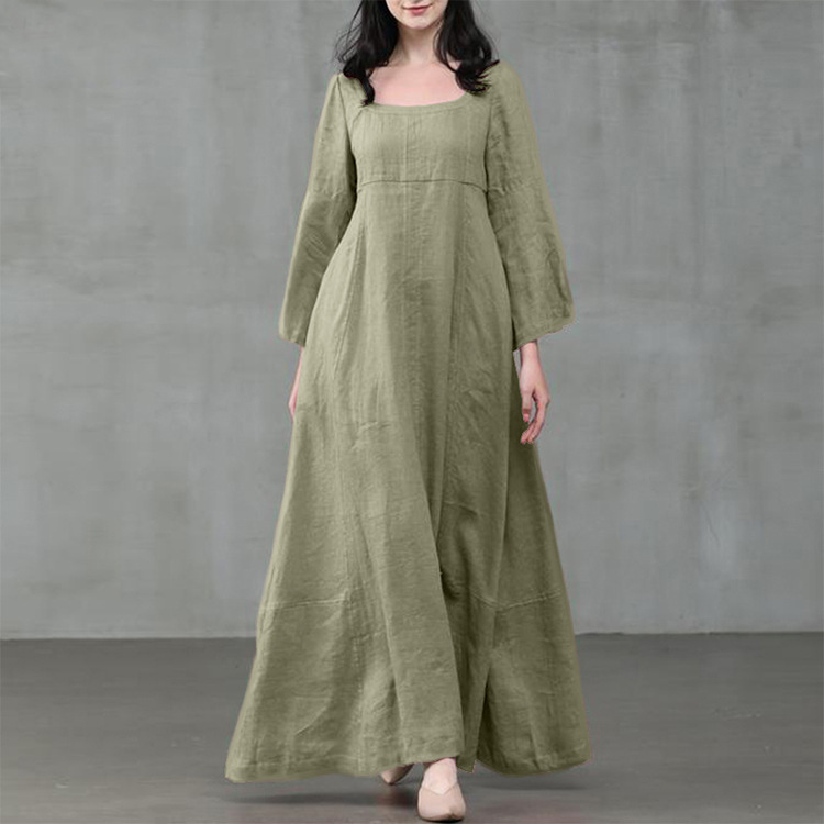 Creative autumn 2022 ebay Amazon wish Literature and Art National style AliExpress Women's Big swing dress