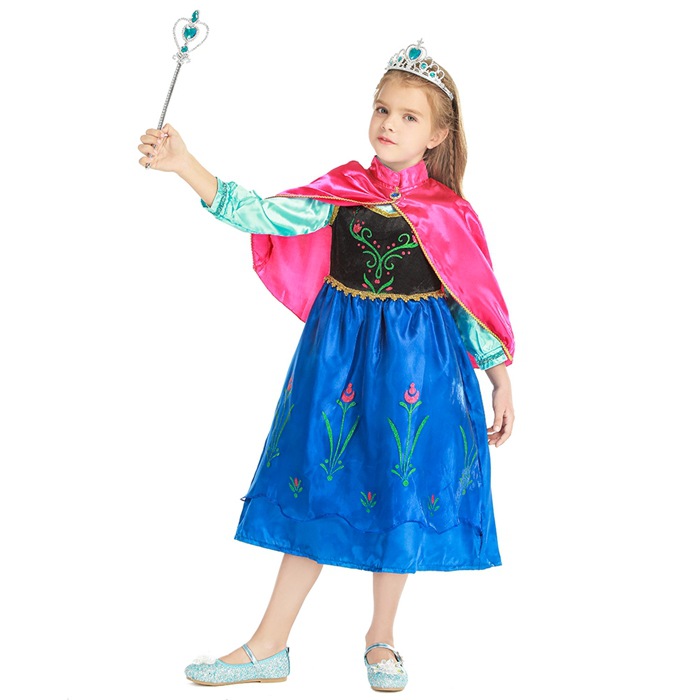 Frozen Children's Clothing Anna Dress Princess Dress Frozen Anna Dress Performance Dress Cosplay