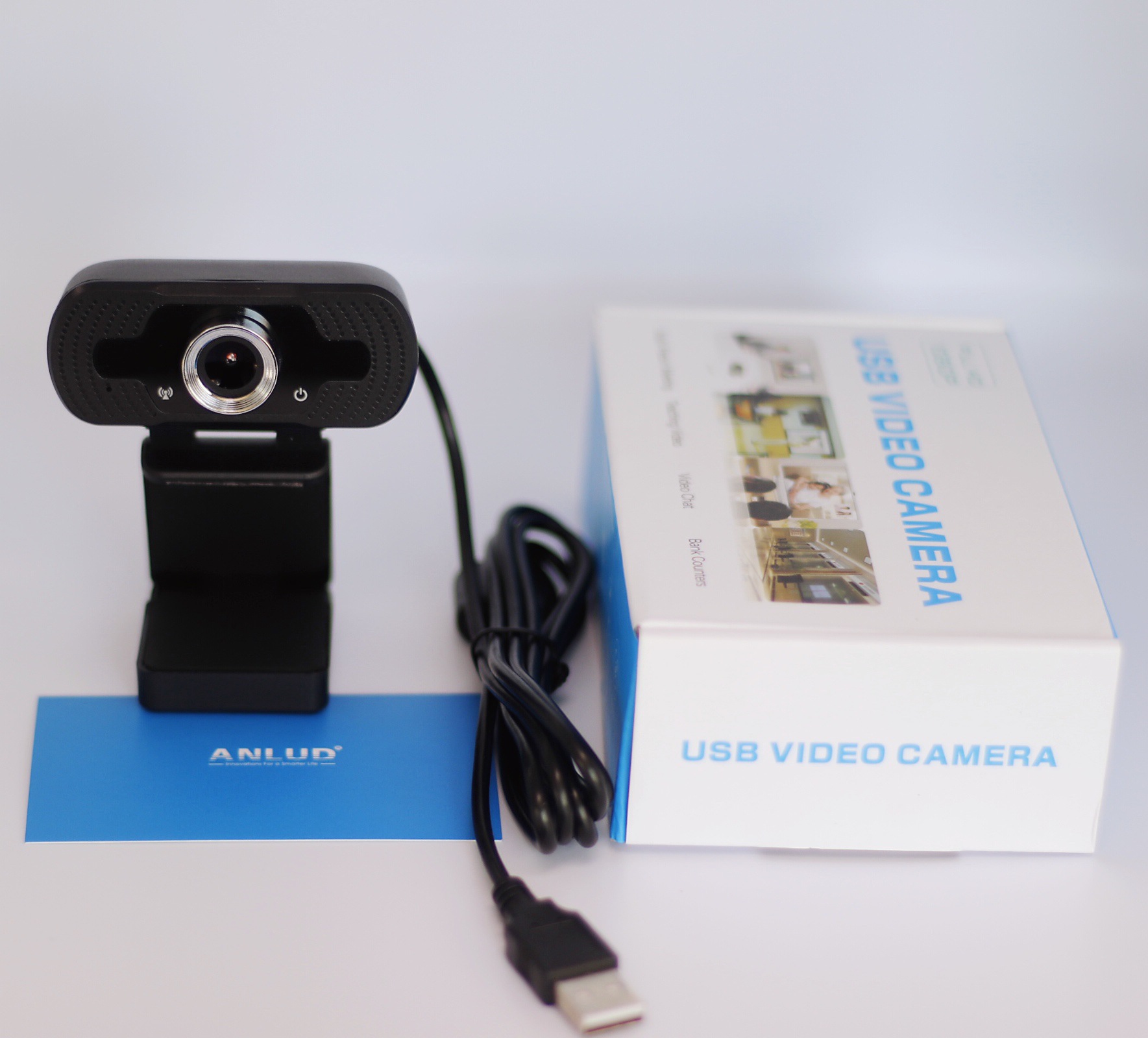 1080p HD USB computer camera built-in microphone driver-free live online class camera spot W8