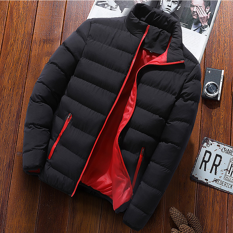 AliExpress Amazon winter thickened sports cotton-padded coat men's stand collar cardigan outdoor cotton-padded jacket casual jacket warm men