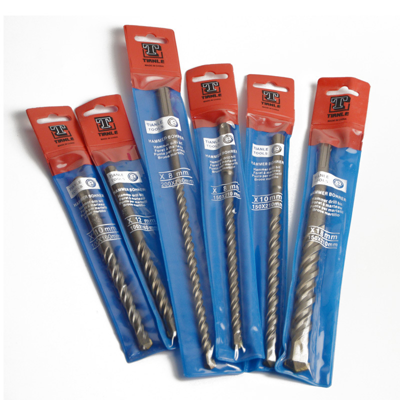Non-standard round shank four-pit two-pit two-groove carbide electric hammer drill construction through wall concrete impact drill