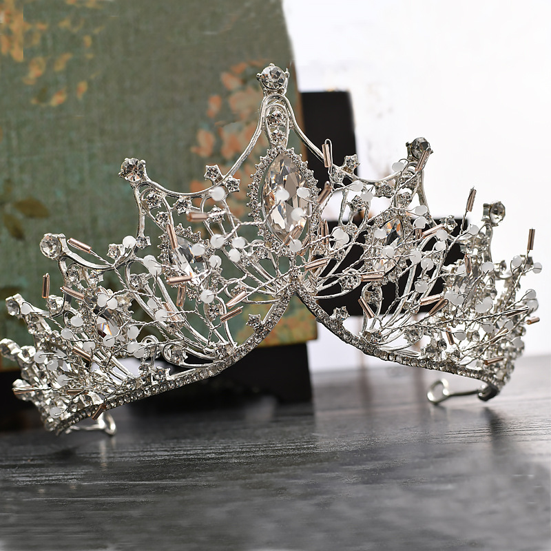Crown Bride Hair Band Headdress Bride Jewelry Mori Wedding Dress Hair Accessories Korean Style Veil Crown Wedding