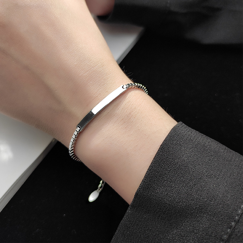 Personalized best friend bracelet simple one-line chain trendy cool bracelet Korean style niche design jewelry
