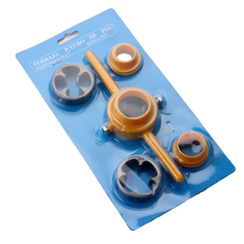 6-piece set of water pipe die plastic pipe die easy wire cross-border export factory tap wrench set