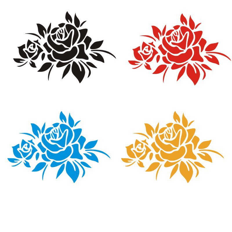 Car Rose Reflective Sticker Rose Car Sticker Car Scratch Sticker Rose Car Sticker Personalized Sticker