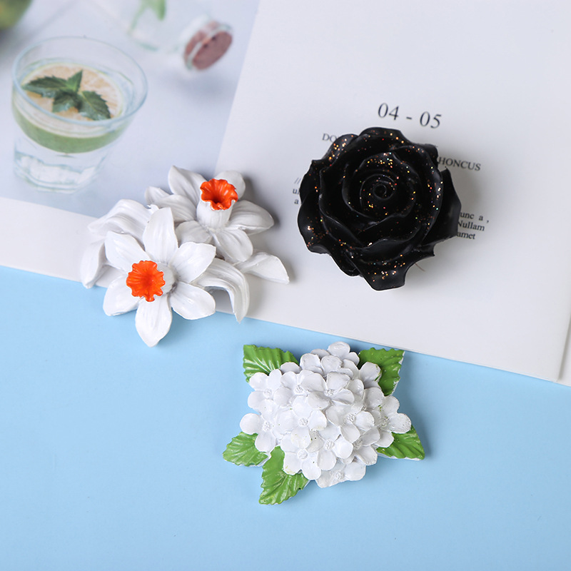 Lily Rose Hydrangea Foil Silicone Mold DIY Chocolate Baking Tools Gypsum Gel Drop Mold