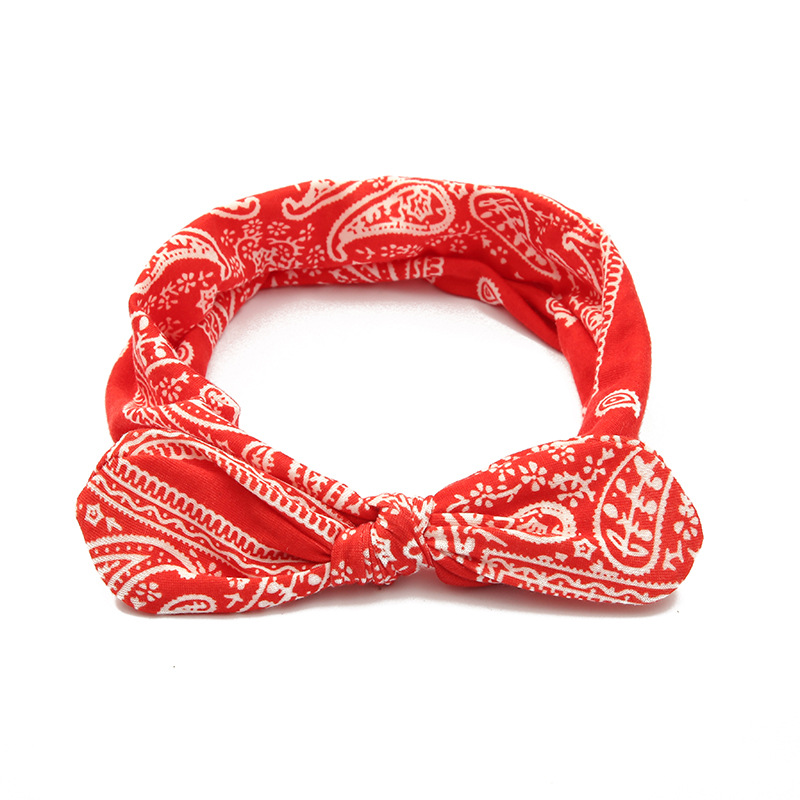 Europe and the United States new cashew flower headband cute bow hair band home wash simple hair accessories headdress cross-border wholesale