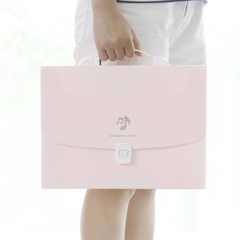 Simple PP13 portable organ bag multi-layer file bag A4 folder student handbag storage file bag