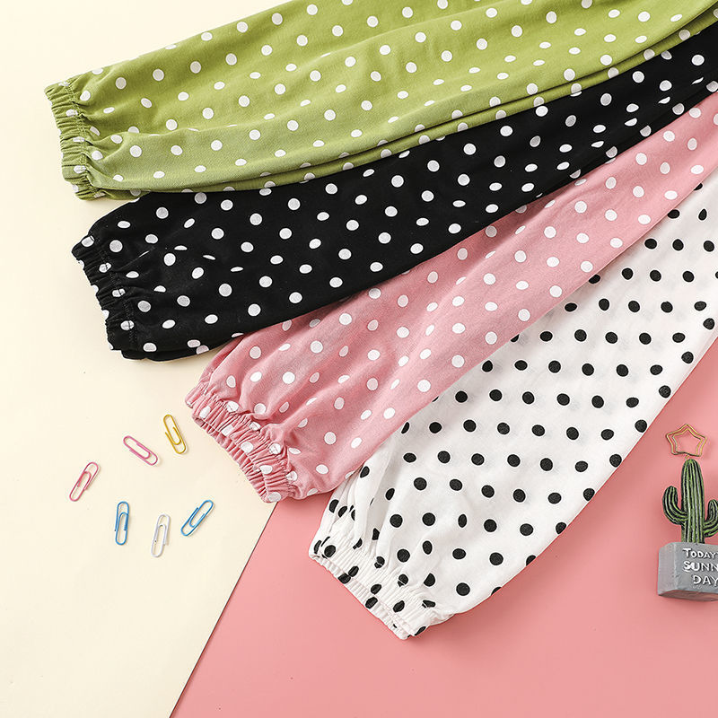 Children's Anti-mosquito Pants Summer Thin Breathable Polka Dot Bloomers for Boys and Girls Big Trousers Baby Trousers Trendy