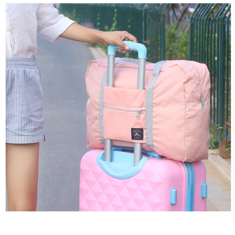 Korean style luggage travel storage bag casual portable shoulder foldable messenger bag home carrying bag