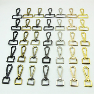Luggage hardware accessories shoulder strap hook buckle light gold keychain large plate buckle dog buckle connecting buckle bag accessories wholesale