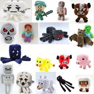 80 models of my world plush doll, movie maker, sitting posture, bitter, afraid of zombie parrot doll dolphin salamander doll