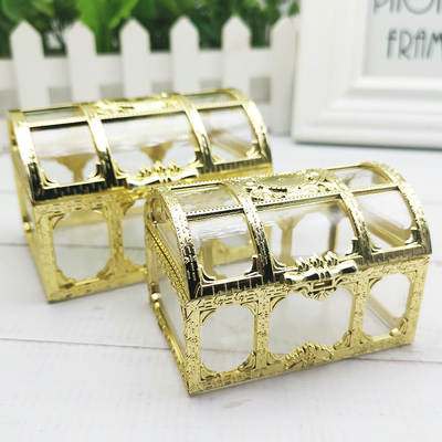 Cross-border Personalized Creative Candy Box Electroplated Gold and Silver Hollow Transparent Large Treasure Box Easter Christmas Gift