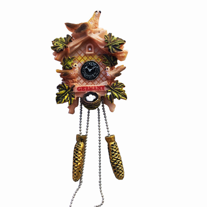 Factory spot wholesale Germany Austria Switzerland tourism commemorative crafts gifts cuckoo clock painted refrigerator magnets