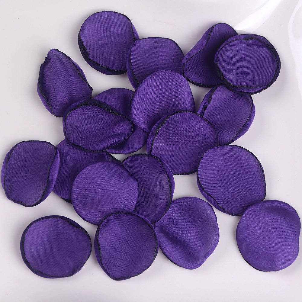 Silk Rose Petal Burned Edge Petal Wedding Luminous Cream Loose Flower Piece Party Decoration DIY Gift