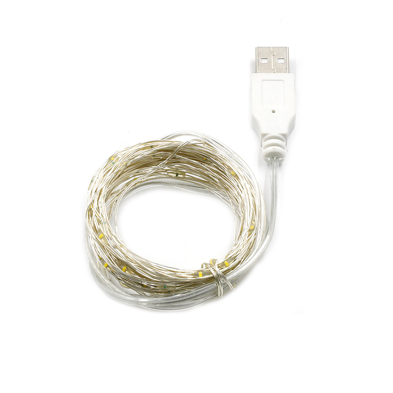 LED string lamp copper wire lamp 2032 button cell box copper wire Christmas gift box lights outdoor garden decorative light string