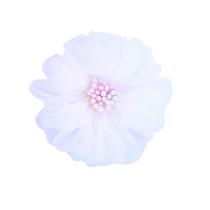 New Handmade Bubble Snow Yarn Fabric Matchstick Head Flower Core Flower diy Children's Hair Accessories Shoes and Hats Flower Clothing Accessories