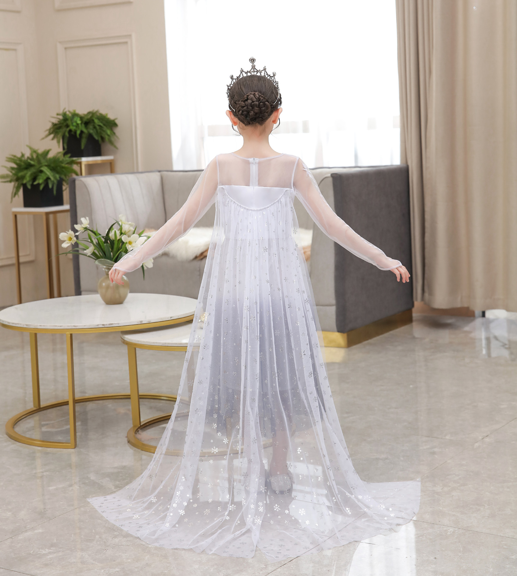 2022 spring and summer white Aisha princess dress girls dress children's dress children's clothing women's performance dress