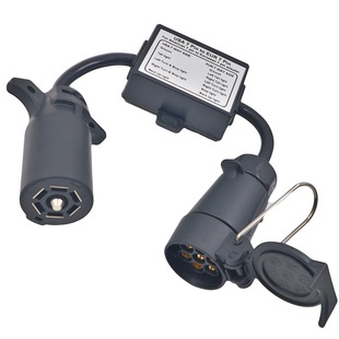 Trailer connector American 7-pin to European 7-pin separation brake light line tail light line separation