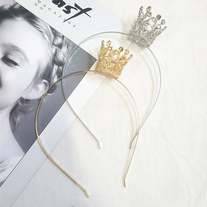 New Children's Rhinestone Crown Hair Band Hair Comb Cute Princess Girl Hair Accessories Baby Crown Hair Accessories Bridal Headwear