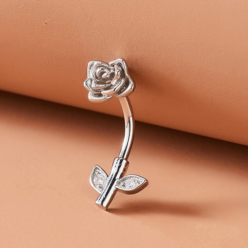 Europe and the United States cross-border source ebay Amazon sexy cute rose leaf navel ring human body puncture navel nail