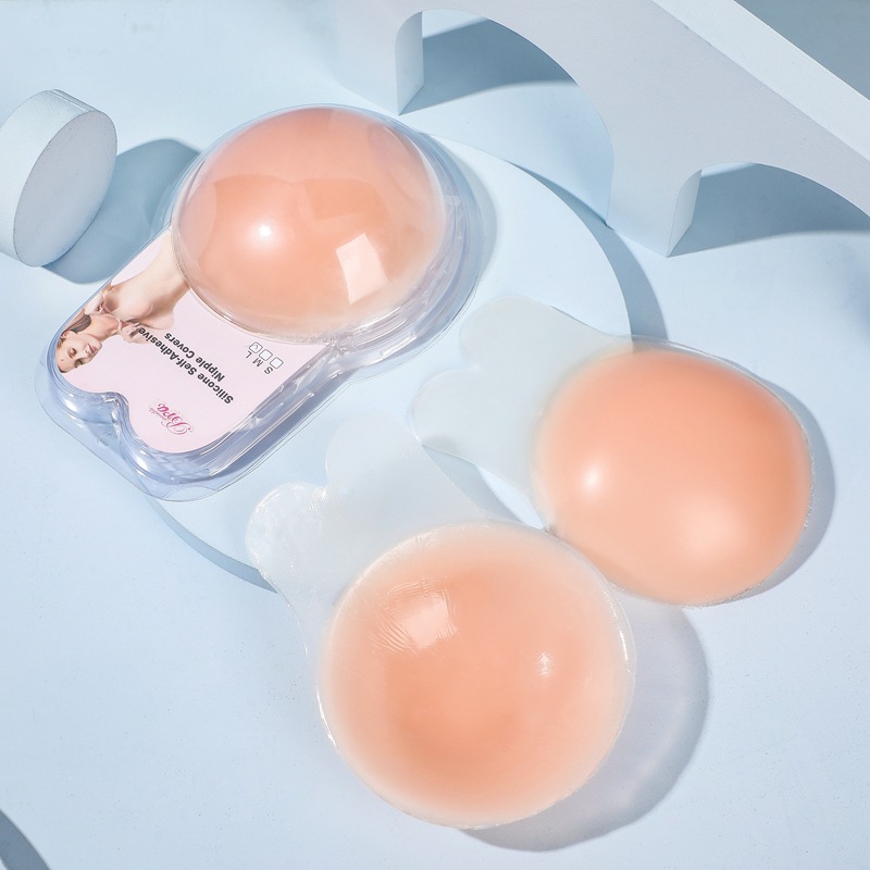 跨境熱款硅膠隱形一片式兔耳朵硅膠提拉乳貼breast防走光貼提胸貼
