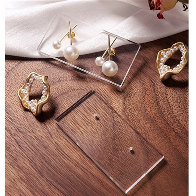 Transparent acrylic pin stud earrings storage display board jewelry ear Jewelry earrings stand for live broadcast room special try-on stick
