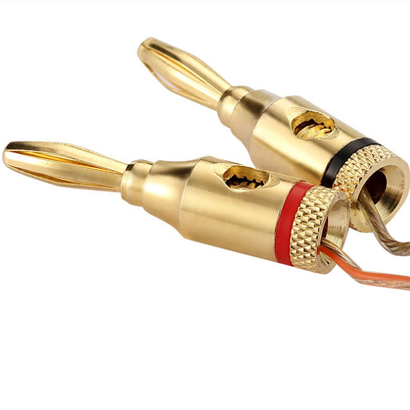 金メッキ4mmプラグバナナヘッド百威金メッキバナナヘッド音響プラグソケットスピーカースピーカースピーカーケーブル継手|undefined